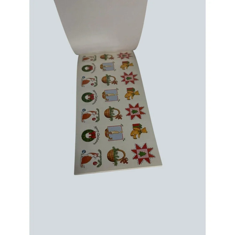 Vintage Color Clings 168 Holiday Stickers Book Christmas Sticker Collection Pape